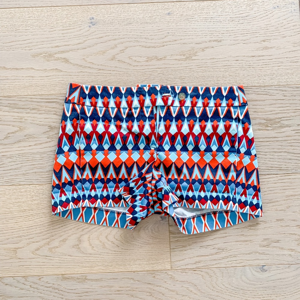 JCrew geometric pattern Chino shorts size OO